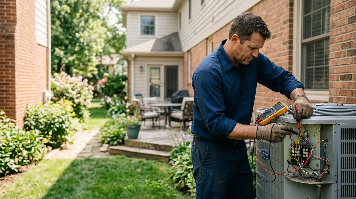 HVAC technician working near Caldwell, ID